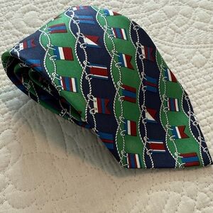 Vintage Polo Ralph Lauren handmade 100% Silk Nautical necktie